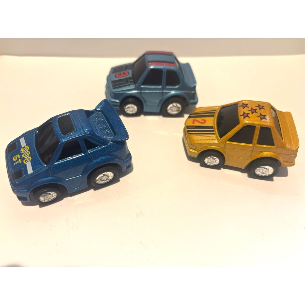Vtg Set of 3 dye cast Honda civic pull back racer cars